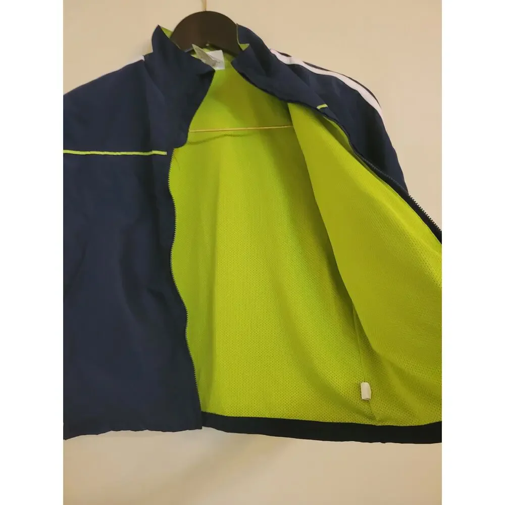 Adidas Boy's Navy Blue Windbreaker Light Jacket Sz 7